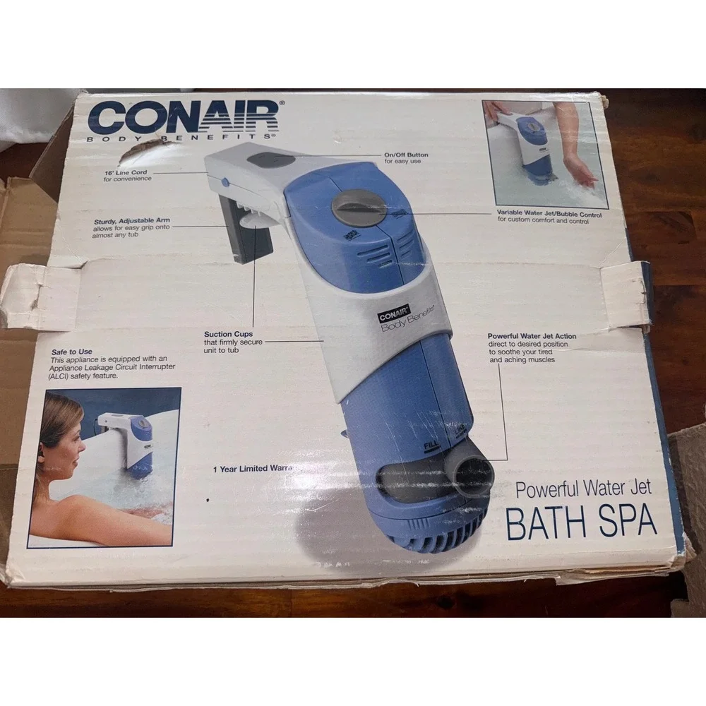 Conair Body Benefits Powerful Water Jet Bath Spa Blue White BTS1R Portable Unit
